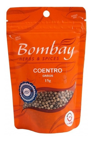 Imagem 1 de 1 de Semente De Coentro (grãos) Bombay Pouch 15g