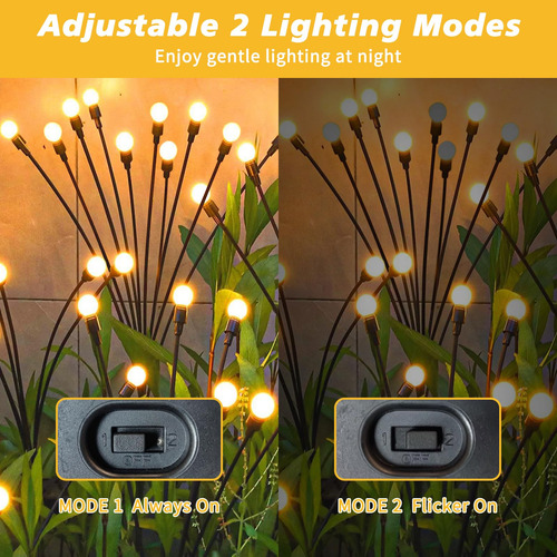 Antorchas Solares Para Jardin Focos Led 2 Estacas 10 Focos