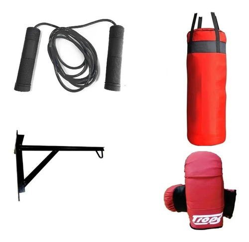 Bolsa De Boxeo 1.10 Cm + Guantin + Relleno + Soporte + Soga