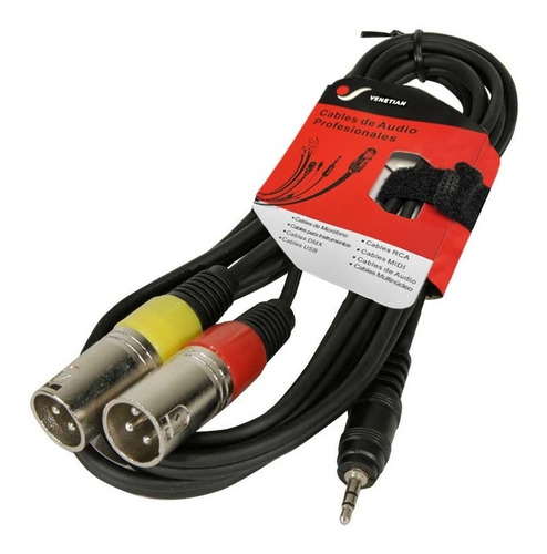 Venetian Elc1201 Cable 2 Xlr Miniplug Libre Oxigeno 1 Metro