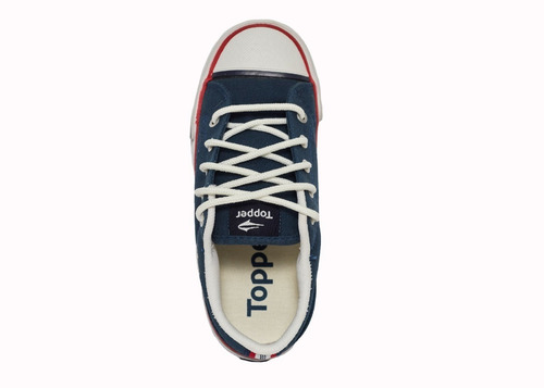 Imagen 5 de 6 de Zapatilla Topper Lona Nova Low Clasica Roja Reforzada 83303