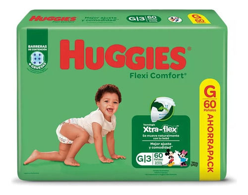 Pañales Huggies Flexi Comfort M G Xg Xxg Xxxg Xtra-flex