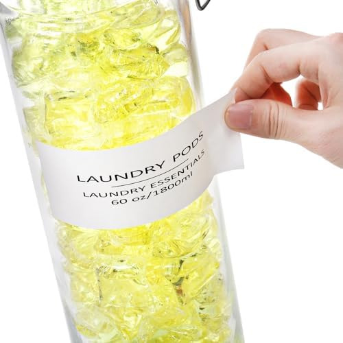 Juego De 3 Recipientes De Vidrio Para Lavandería De 60 Oz, C