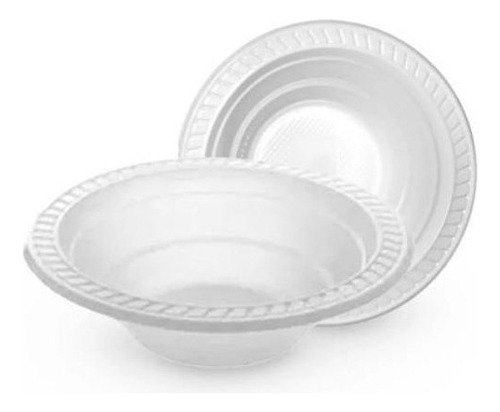 Prato Pratinho Cumbuca Tigela Isopor Fundo 15cm Com 200un