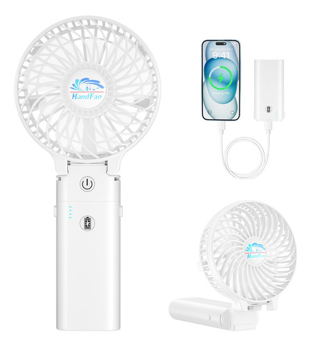 Ventilador De Mano Portátil Handfan Hf310 5200 Mah Con Base