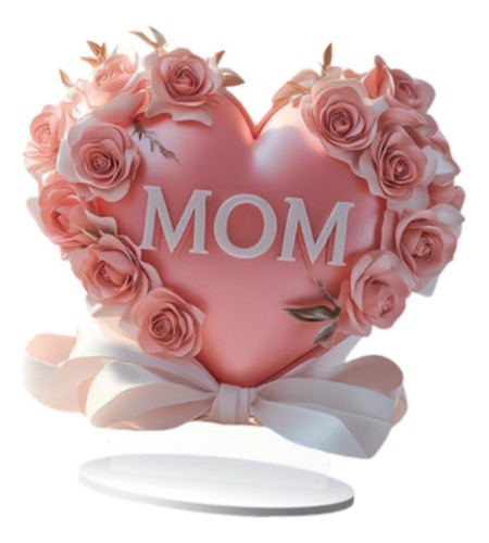 2d Plano Mother Love Tabletop Sign Decoración De 20x20 Cm
