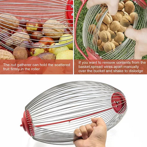 Colhedor De Frutas Com Alça Para Colhedor De Nozes