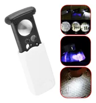 Comprar Lupa De Mão Portátil 30x 60x 90x Com Luz Led Branco E Uv