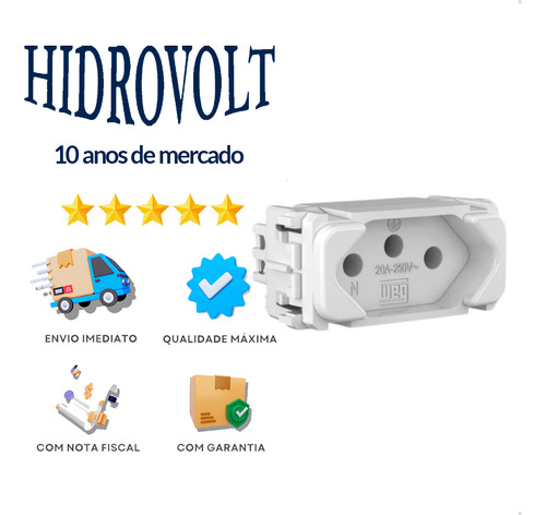 Módulo Tomada 2p + T 20a 250v Modular Composé Branco Weg