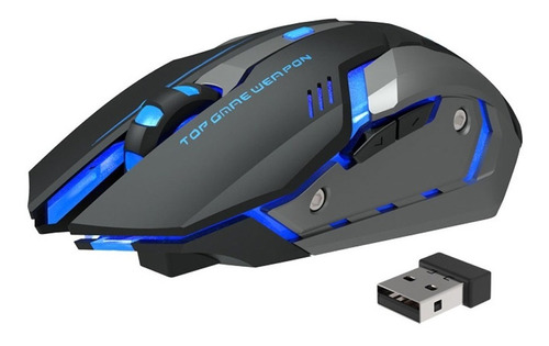 Mouse Gamer Inalambrico Recargable 5 Botones Rgb Pc 