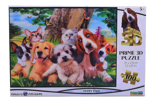 Puzzle Rompecabeza 100 Piezas Prime 3d Puppy Pals