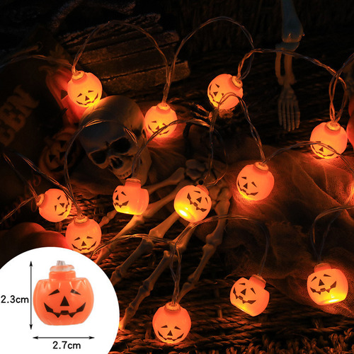 Guirnalda Luces Led Halloween, Bolas Calavera Calabaza 600cm