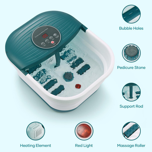 Masajeador De Baño Y Spa Para Pies Curecure, Plegable, Con C