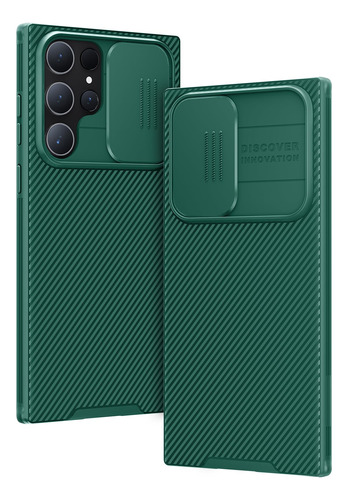 Funda Para Samsung S23 Ultra Con Protector De Camara Verde 
