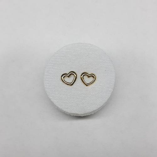 Hermosos Topos Corazón Calado  En Oro 18k