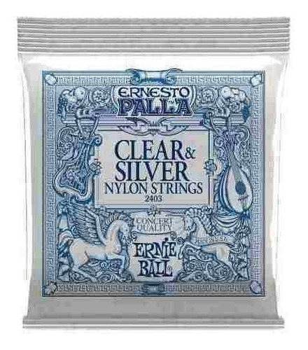 Encordado Guitarra Clásica Criolla Ernie Ball Clear Silver