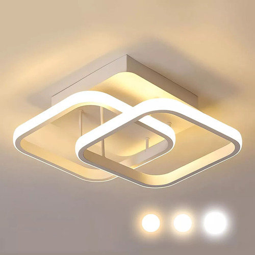 C Luminária Modernos Plafon Led Embutir Quarto Duplo