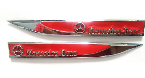 Set 2 Emblemas Espada Salpicadera Metal Mercedes Benz