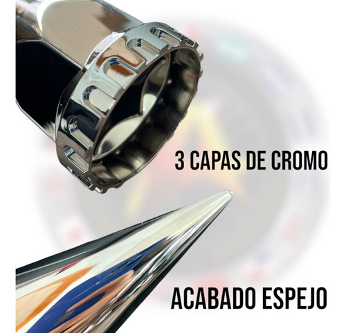 Cubre Tuerca Cromada Punta De Lapiz Hexagonal Rosca 10pz