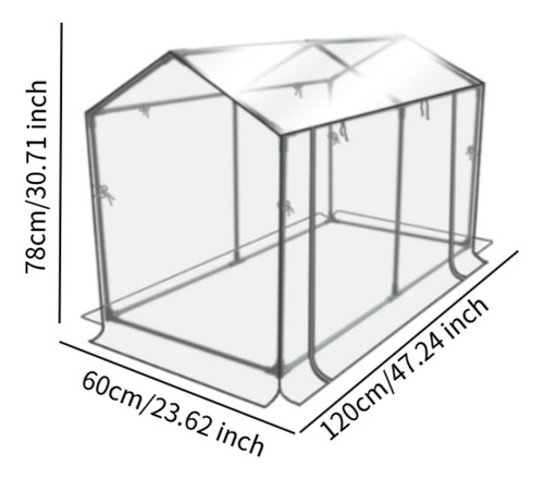 Mini Invernadero Portátil, Kit De 120cmx60cmx78cm