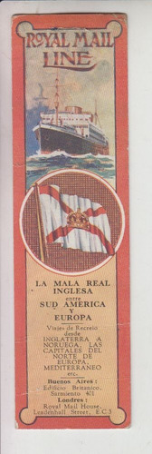 Antiguo Marcador De Libros Compañias Inglesas De Cruceros