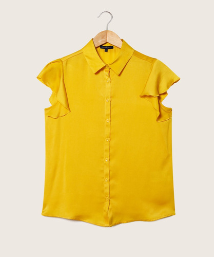 Camisa Mujer Patprimo M/c Amarillo Poliéster 30010504-10188