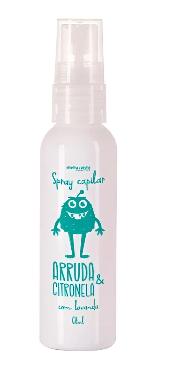 Spray Capilar Contra Piolho Arruda, Citronela E Lavanda 60ml