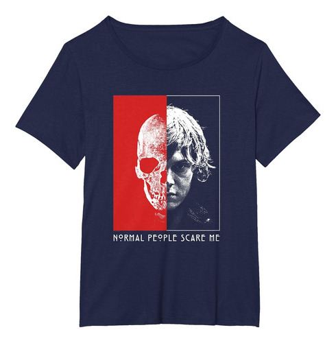 Playera Tate Half Skull De American Horror Story