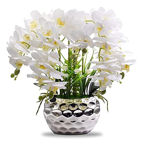 Flores Artificiales De Orquídeas Artificiales Con Jarrón De 