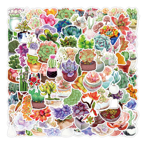 Adesivos Decorativos De Plantas Verdes Em Vasos Washi Para