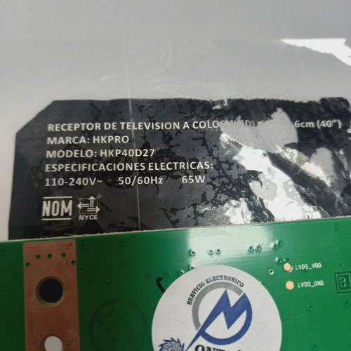 Tarjeta T-com Para Pantalla Hkpro Modelo Hkp40d27 (Usado)
