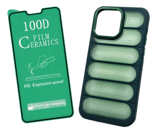 Funda Para Iphone 15 Pro Max Con Correa + Mica + Envio Gb07 Azul