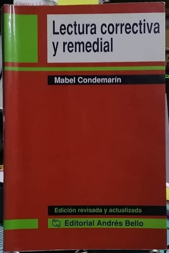 Lectura Correctiva Y Remedial / Mabel Condemarín