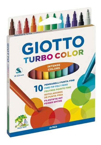 Marcadores Giotto Turbo Color X 10 Colores