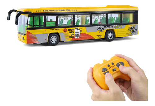 Bus Metálico En Miniatura Con Mando A Distancia Luz Y Sonido