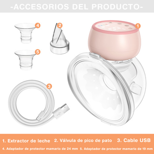 Extractor De Leche Eléctrico Manos Libres Dr.Isla EB30 Sacaleche Materna 4 Modos 12 Niveles Luz Nocturna