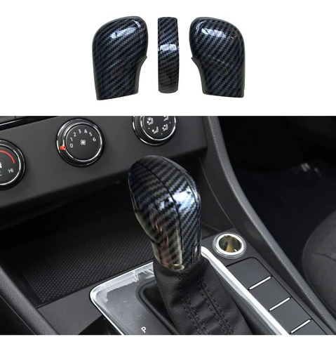 Carbon Fiber Color Auto Car Gear Shift Knob Cover Fit For Go