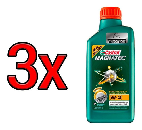 Oleo Castrol 5w40 Acea A3 B4 Magnatec Sintetico 3x 3418456