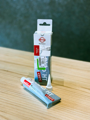 Kit C/6 Cola Silicone Cinza Motor Junta 70g Dirko Alta Temp.