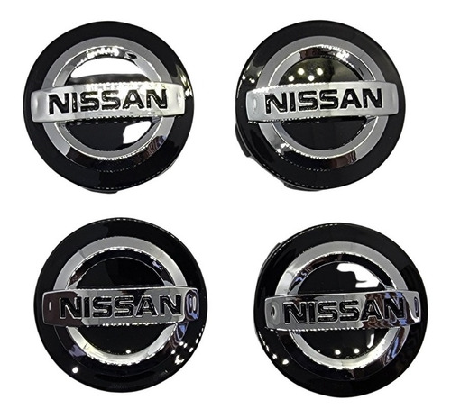 4 Centros Tapa Rin Para Nissan Versa Altima Sentra Maxi 60mm