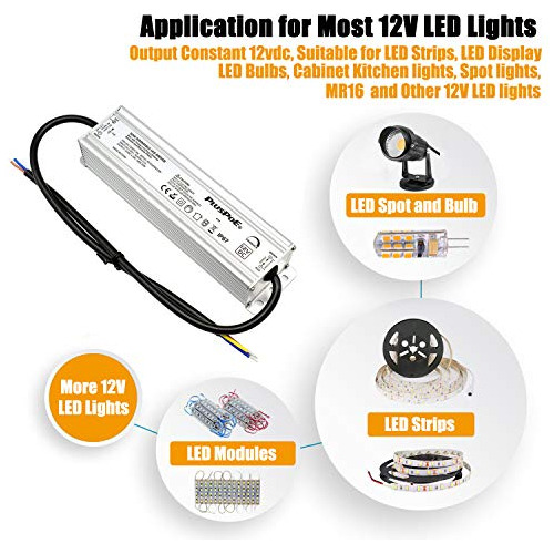 Controlador Led Regulable Pluspoe De 12 V Y 50 W, Resistente