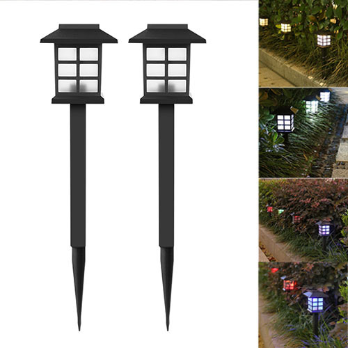 Lámpara Solar Led De Pared Y Piso Para Jardín, 2 Piezas