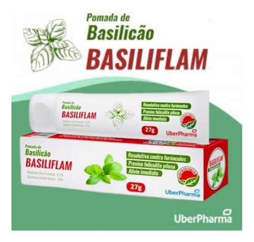 Kit 4 Pomada De Basilicão 27g - Uberpharma