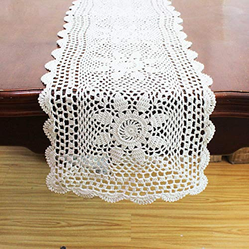 Kepswet Girasol Algodón Hecho A Mano Crochet Encaje Rectángu