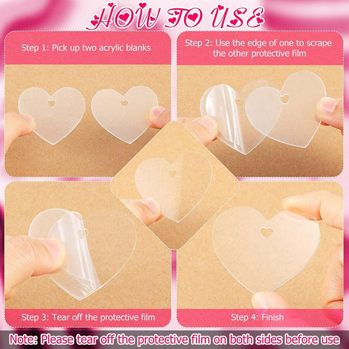 Llavero De Acrílico Transparente En En Forma De Corazón