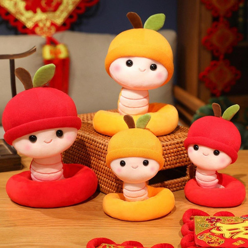 Year Of Snake Toy Cute Adorable Cartoon Birthday Red 18 Cm