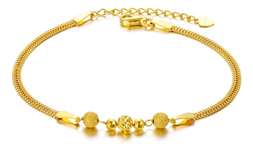 Sisgem Pulsera Y Tobilleras De Oro Amarillo Macizo De 18 Qui