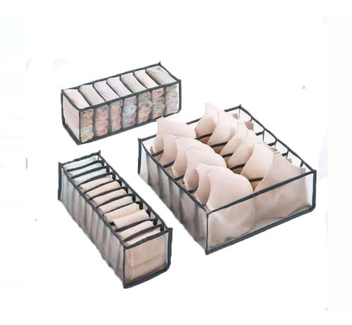 Juego De 3 Cajas De Almacenamiento Para Ropa Interior