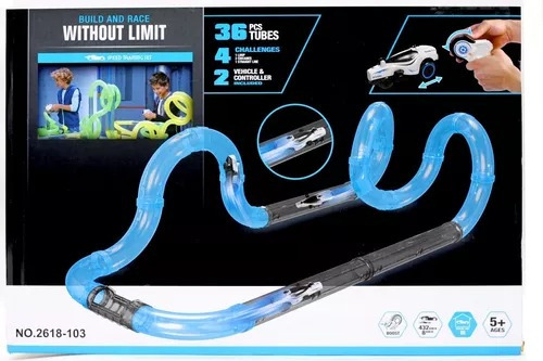 Pista Tubular 54 Pcs High Speed Pipeline Racing X2 Carros