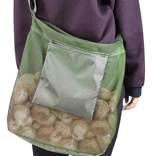 Saco De Forragem De Cogumelo Colheita Estilingue Bolsa Verde
